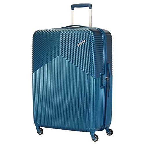 American Tourister Georgia Polycarbonate 79 cms Moonlight Blue Hardsided Check-in Luggage, Moonlight Blue, Hardside Luggage with Spinner Wheel - Click to Buy