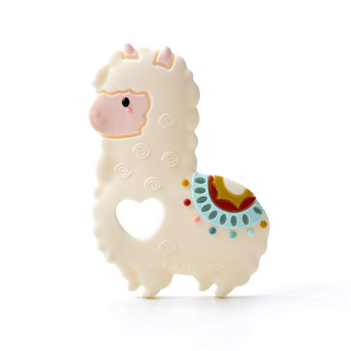 Loulou Lollipop Silicone Teether for Teething Baby Boy and Girl - Llama - Click to Buy