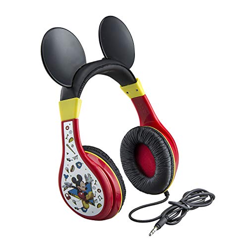 Mickey Mouse Kids Headphones for Kids Adjustable Stereo Tangle-Free 3.5Mm Jack Wired Cord Over Ear Headset for Children Parental Volume Control Kid Friendly Safe Perfect for School Home Travel (140) - Click to Buy