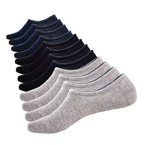 FOOTWIT1989 Mens No Show Socks 6 Pair Men Socks Cotton Low Cut Ankle Socks, Essentials Short Socks Casual Non-Slip Invisible Sock, Size 6-11 - Click to Buy
