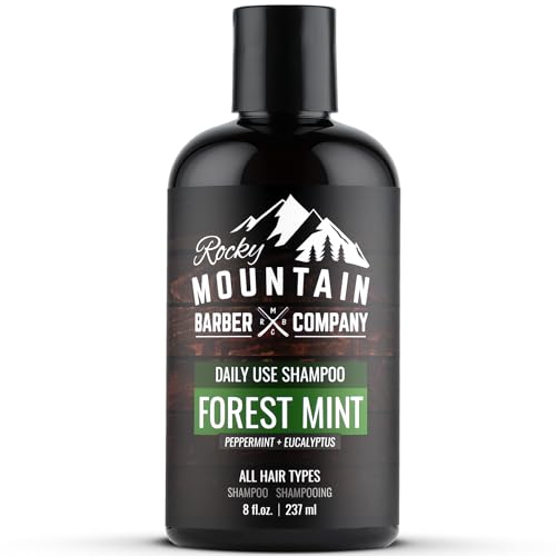 Rocky Mountain Barber Company Men's Shampoo - Tea Tree Oil, Peppermint & Eucalyptus for All Hair Types