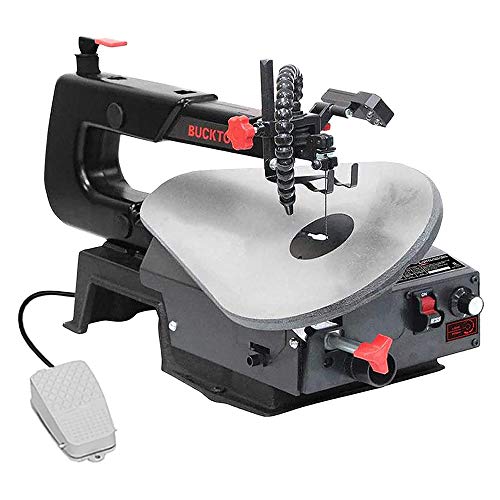BUCKTOOL 16-inch Variable Speed Scroll Saw Band saw for woodworking with Pedal Switch Cast Iron Work Table - Click to Buy