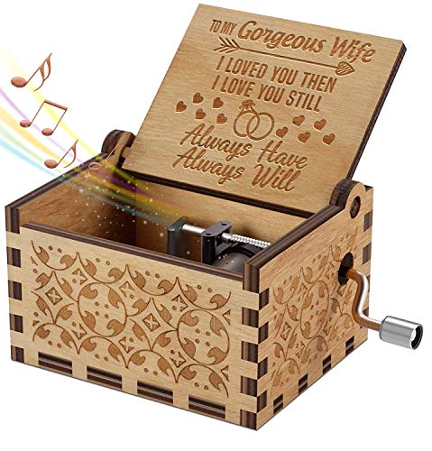Engraved Music Box - You are My Sunshine, Gift for Wife from Husband - I Love You. - Click to Buy