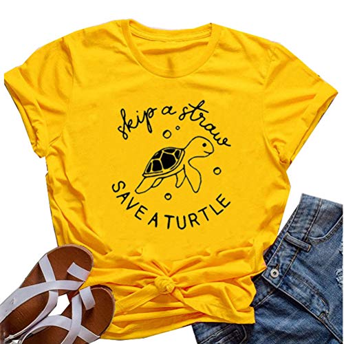 YourTops Women Turtle Graphic Cute T-Shirt - Click to Buy