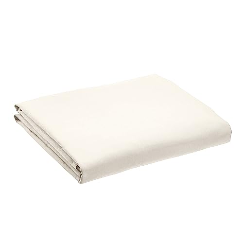 Amazon Basics Lightweight Ruffled Bed Skirt, Classic Style, Soft and Stylish 100% Microfiber with 16" drop-Queen, Solid, Off White - Click to Buy