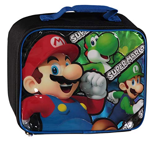 Nintendo Boys Super Mario 3D Character Lunch Bag (Black/Blue) - Click to Buy