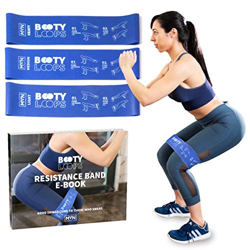 Booty Loops Exercise Resistance Bands Set - Loop Resistance Bands For Butt and Thighs - Yoga Workout Bands And Pilates Resistance Bands - Home Fitness Equipment And Physical Therapy Exercise Bands - Click to Buy