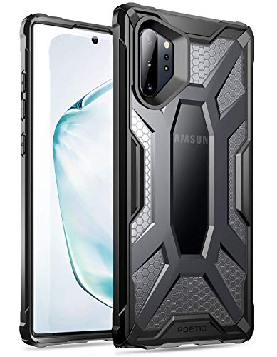 Poetic Galaxy Note 10 Plus Case, Premium Hybrid Protective Clear Bumper Cover, Rugged Lightweight, Military Grade Drop Tested, Affinity, for Samsung Galaxy Note 10+ Plus 5G, Frost Clear/Black - Click to Buy