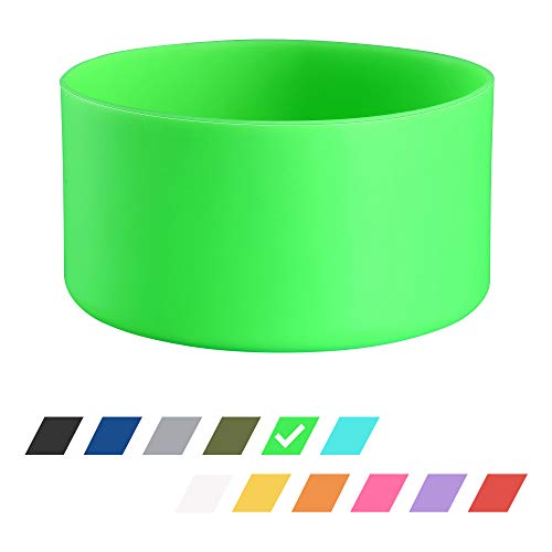 Vmini Protective Silicone Boot, Compatible with Hydro Flask and More Water Bottles, Anti-Slip Bottom Sleeve Cover (32-40 oz, Green) - Click to Buy