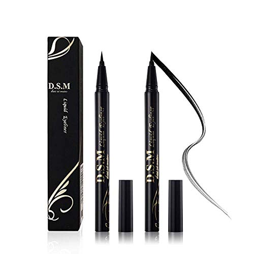 Waterproof Liquid Eyeliner Long Lasting&Smudgeproof Eye Liner 2 Packs Precise Eyeliner Pen for All Day with Slim Tip, Black, by SEILANC - Click to Buy