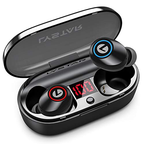 Wireless Earbuds, LYSTAR 5.0 Bluetooth Headphones Built-in Mic Deep Bass Stereo HD Sound in-Ear Headset with LED Display Charging Case,Sweatproof Bluetooth Earbuds 24H Playtime for Sport and Music - Click to Buy