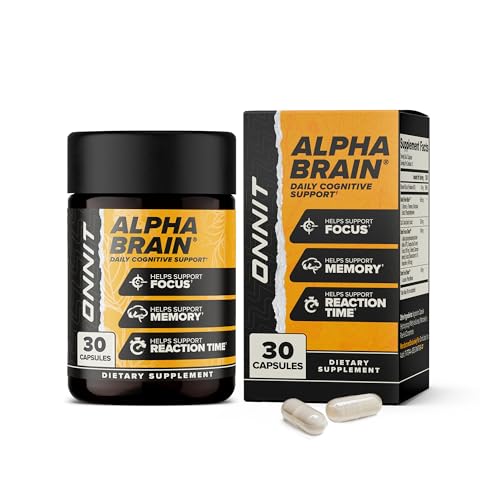 ONNIT Alpha Brain Nootropic Brain Supplement for Men & Women | Memory, Mental Clarity & Cognitive Improvement | Focus Capsules with L-Theanine, Vitamin B6 & Phosphatidylserine (30 Count) - Click to Buy