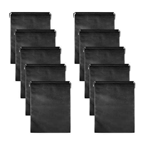 12 PCS Travel Shoe Bags, Non-Woven With Rope For Men and Women Travel Packing Shoe Organizers, X-Large, Black - Click to Buy