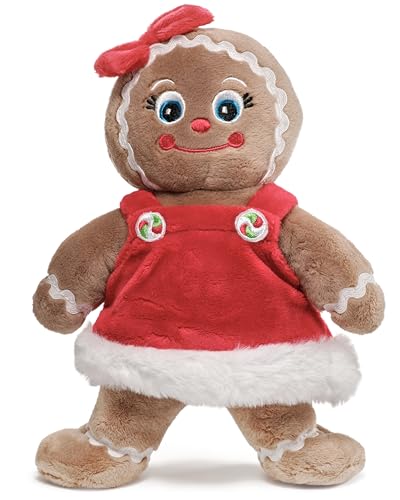 Bearington Holly Ginger Gingerbread Plush, Gingerbread Stuffed Animal, 10 In Christmas Doll, Ideal Christmas Stuffed Plush Gift for Toddlers, Kids & Teens - Click to Buy