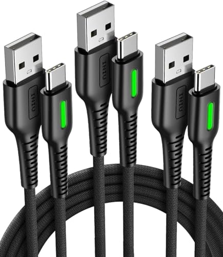 INIU USB C Cable, [3 Pack] 3.1A QC 3.0 Fast Charging Type C Cable, [1.6+6.6+6.6ft] Nylon Braided USB A to USB C Phone Data Cord for iPhone 16/15 Pro Max Samsung S23 S22 S21 Note 10 etc - Click to Buy