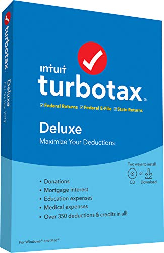 [Old Version] TurboTax Deluxe + State 2019 Tax Software [PC/Mac Disc] - Click to Buy