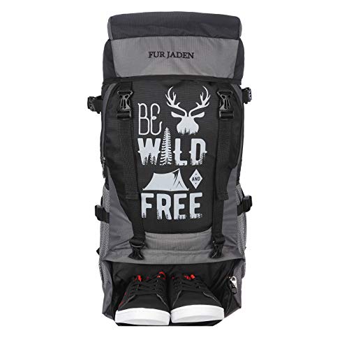 Fur Jaden 55 LTR Rucksack Travel Backpack Bag for Trekking, Hiking with Shoe Compartment - Click to Buy
