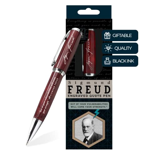 Inkstone Sigmund Freud Engraved Quote Pen - Out of Your Vulnerabilities Will Come Your Strength. - Psychology Gifts for Psychologists Guidance Counselors Psychology Students Therapists - Click to Buy