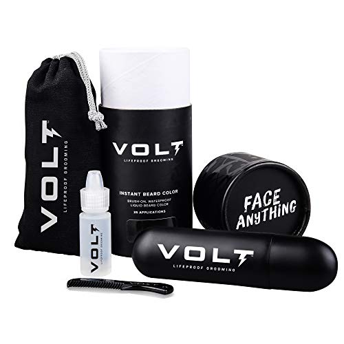 VOLT Grooming Instant Beard Color - Smudge and Water Resistant Quick Drying Brush on Color for Beards and Mustaches, Chestnut (Brown/Red) - Click to Buy