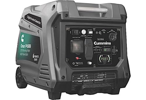 Cummins Onan P4500I Portable Inverter Generator, Power Inverter Dual 5V USB Ports for Mobile Charging, Gas Powered for Backup Home Use, RV & Camping - 7.3 HP 224cc OHV 4-Stroke Engine W/Remote Start - Click to Buy