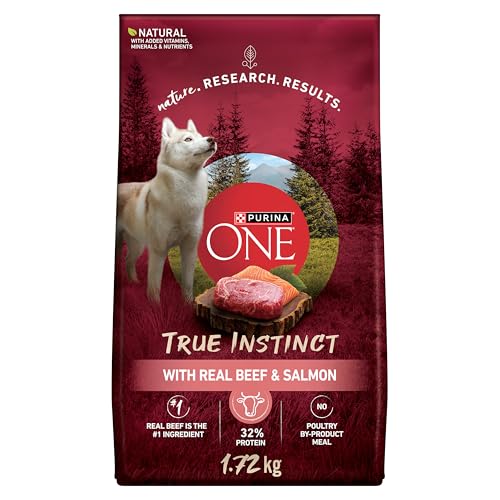 Purina ONE True Instinct High Protein Dry Dog Food, Beef & Salmon - 1.72 kg Bag - Click to Buy