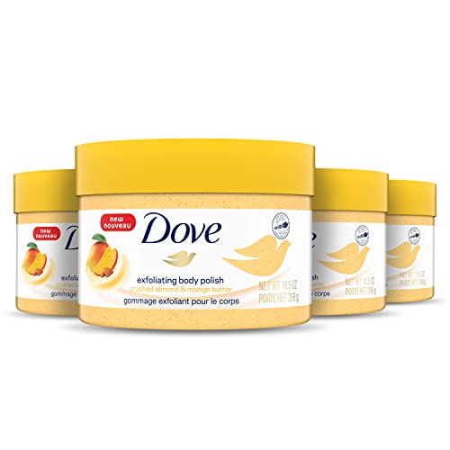 Dove Exfoliating Body Polish Exfoliating Scrub for Dry Skin Crushed Almond and Mango Butter Gently Exfoliates to Reveal Healthy Skin 10.5 oz - Click to Buy