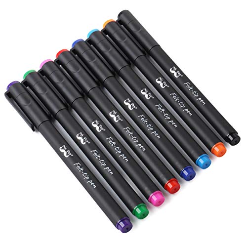 Mr. Pen- Felt Tip Pens, Fine Point, Pack of 8, Fast Dry, No Smear, Colored, Journaling, Planner Markers