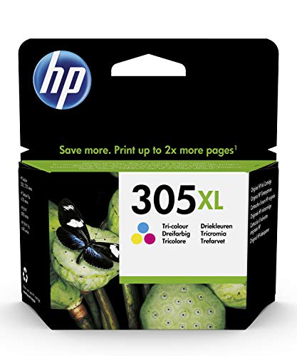 HP 305XL (3YM63AE) Original Druckerpatrone Farbe mit hoher Reichweite für HP DeskJet 27xx, 41xx, HP ENVY 60xx, 64xx , (1er Pack), Tricolor - Click to Buy