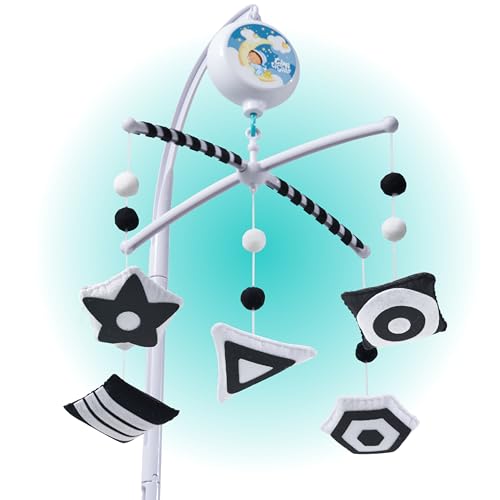 EVERLOVE Montessori Mobile Baby for Crib (TINITIGIES) - Black and White Mobile Give Visual Stimulation to Engage Your Newborn - Baby Crib Mobile for Boys & Girls - Baby Mobile for Crib - Click to Buy