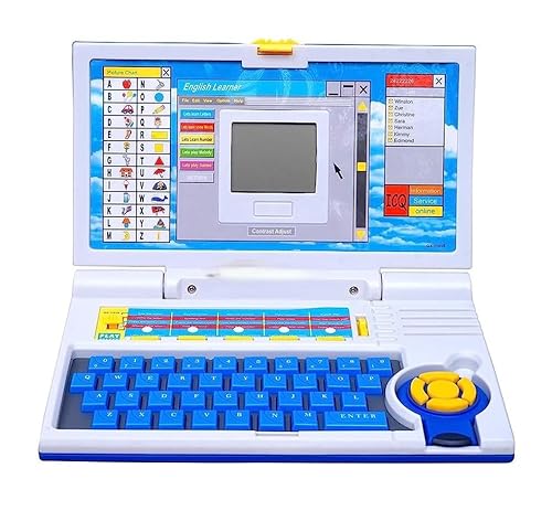 Cable World Educational Laptop Computer Toy Educational Computer for Kids Above 3 Years - 20 Fun Activity Learning Machine, Now Learn Letter, Words, Games, Mathematics, Music, Logic, Memory Tool,Blue - Click to Buy
