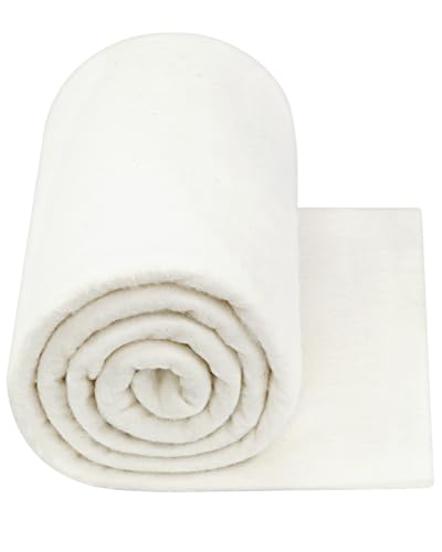 PLANTIONAL Natural Cotton Batting for Quilts: 47-Inch x 59-Inch Light Weight Purely Natural All Season Quilt Batting for Quilts, Craft and Wearable Arts - Click to Buy