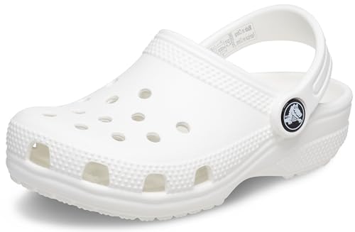 Crocs Unisex-Child Classic Clogs, White/White, 6 Toddler - Click to Buy