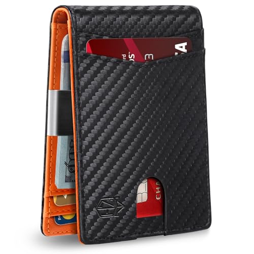 Zitahli Mens Slim Wallet Larger Capacity with 12 Slots RFID Blocking Minimalist Bifold Front Pocket Wallet for Men with ID Window - Click to Buy