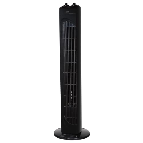 Zanussi 29" Inch, Lightweight, Tower Fan, 3 Speeds, Wide-Angled Oscillation, Powerful Airflow, Quiet Operation, Perfect For Home Or Office, Timer, Black - ZNTF2921B - Click to Buy