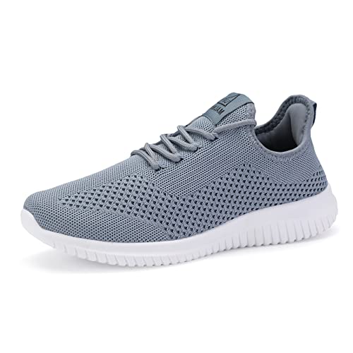 BXYJDJ Men's Running Shoes Walking Trainers Sneaker Athletic Gym Fitness Sport Shoes Lightweight Casual Working Jogging Outdoor Shoe Lightblue Size12.5 - Click to Buy