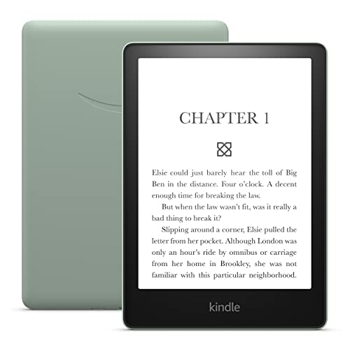 Like-New Amazon Kindle Paperwhite (16 GB) | Now with a larger display, adjustable warm light, increased battery life, and faster page turns | Agave Green