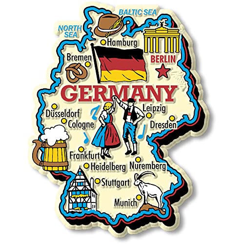 Germany Jumbo Country Map Magnet by Classic Magnets, Collectible Souvenirs Made in The USA - Click to Buy