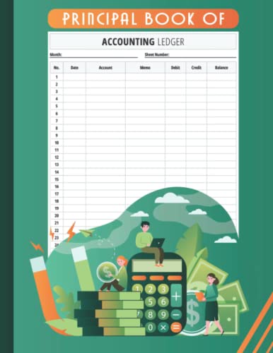 Principal Book of Accounting - Accounting Ledger Book: Income and Expense Ledger Book, Credit Balance Log, Bank Account Register Booklets for Personal ... Use, Simple Accounting Ledger for Bookkeeping - Click to Buy