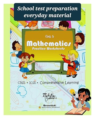 Class 5 Mathematics CBSE / ICSE practice Question Bank 2025 (Chapterwise) Workbook with Mental Maths by Mathsninjas Bookland [Paperback] Meenakkshi - Click to Buy