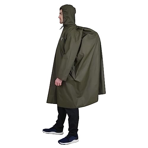 ROCKSPORT Unisex Hooded Rain Poncho for Adult,Waterproof, lightweight,Reusable& Packable, One Size Fits Most, Free Size - Click to Buy