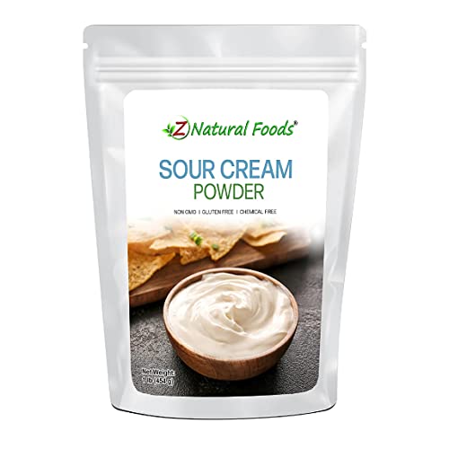 Z Natural Foods Sour Cream Powder, Probiotic-Rich Cream Powder with Long Shelf Life, Low-Lactose, Perfect for Baked Items, Dips, and Dishes, Non-GMO, Gluten-Free, Kosher - Click to Buy