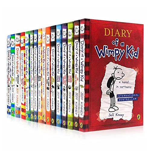 Jeff Kinney Diary of a Wimpy Kid 1-16 Books Boxed Set, Complete Collection Series, Paperback Edition(1-16) - Click to Buy