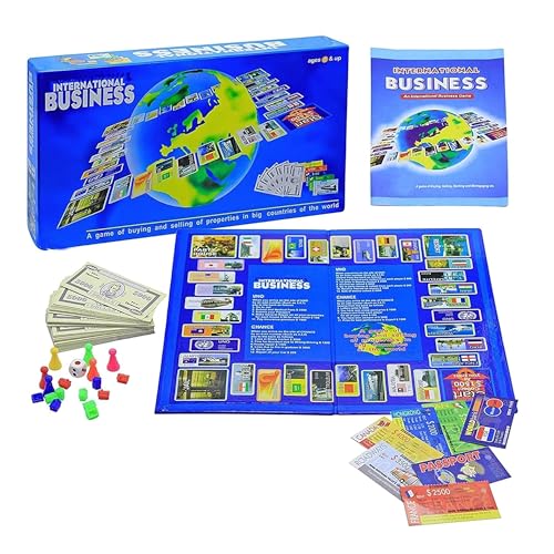 Fun4You International Business Game - Exciting Indoor/Outdoor Folding Board Game for Kids & Adults for Portable Play, Ideal Gift, Educational & Entertaining Family Fun (Pack of 1) - Click to Buy