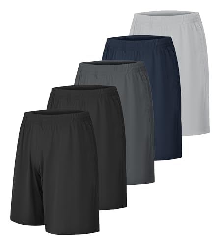 CE' CERDR Mens Athletic Workout Shorts with Pockets and Elastic Waistband Quick Dry Activewear - Click to Buy