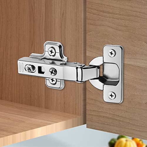 Chibery 10 PCS Full Overlay Soft Close Hinges, CLIP ON Plate for Easy Installation, 105 Degree, Silent Hydraulic, Frameless European Concealed Hinges for Kitchen Cabinet Door, Wardrobes, and Bookcases - Click to Buy