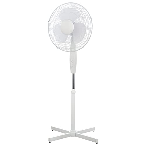 ToolTech Oscillating Pedestal Fan 3-Speed - 16", White (100077) - Click to Buy