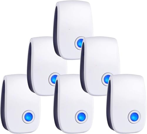 Pest Control Repeller, Plug-in Pest Control Repellent for Mouse, Insect, Cockroach, Mice, Spider, Bug, Ant, Mosquito, Rodent & Rats Indoor Use Repeller 6 Packs - Click to Buy