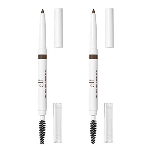 e.l.f. Instant Lift Brow Pencil, Dual-Ended Precision Brow Pencils For Shaping & Defining Eyebrows, Vegan & Cruelty-Free, Neutral Brown, 2-Pack - Click to Buy