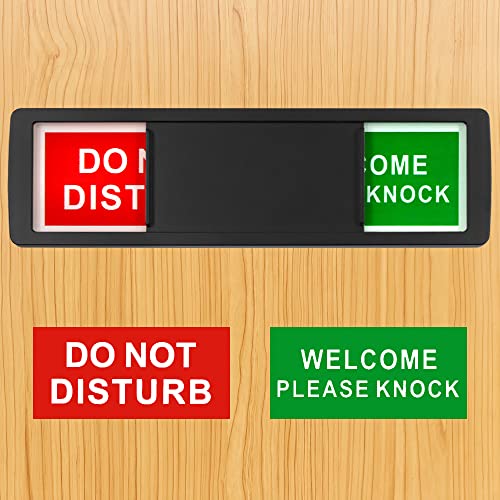 Privacy Sign, Do Not Disturb Welcome Sign, Please Knock Sign, 7 x 2 Inch Do Not Disturb Sign for Office Home Conference, Slider Door Indicator Sign - Click to Buy