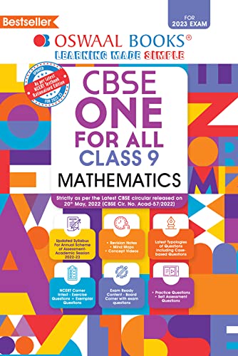 Oswaal CBSE One for All, Mathematics, Class 9 (For 2023 Exam)